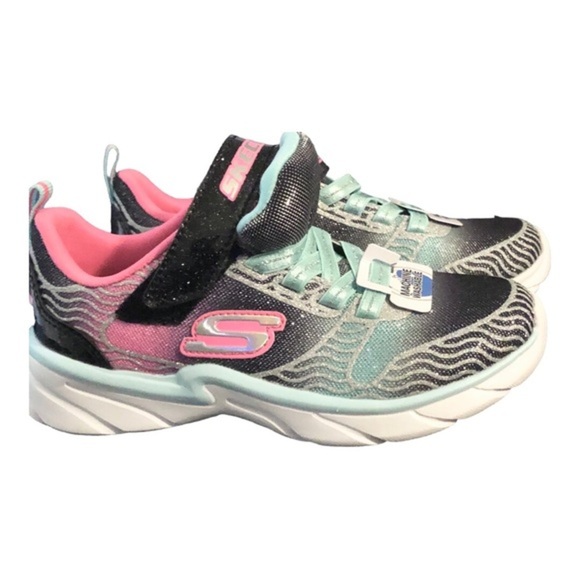 Skechers little girl’s Cosmic‎ glitter Charm machine washable Sneakers size 11 - Picture 1 of 16